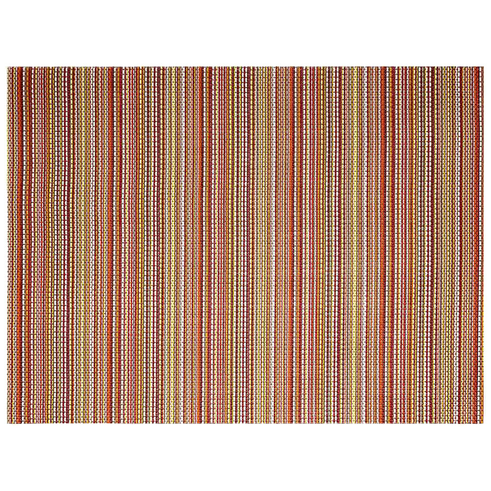 Front of the House XPM096RDV83 Metroweave 16" x 12" Reds Mesh Woven Vinyl Rectangle Placemat - 12/Pack