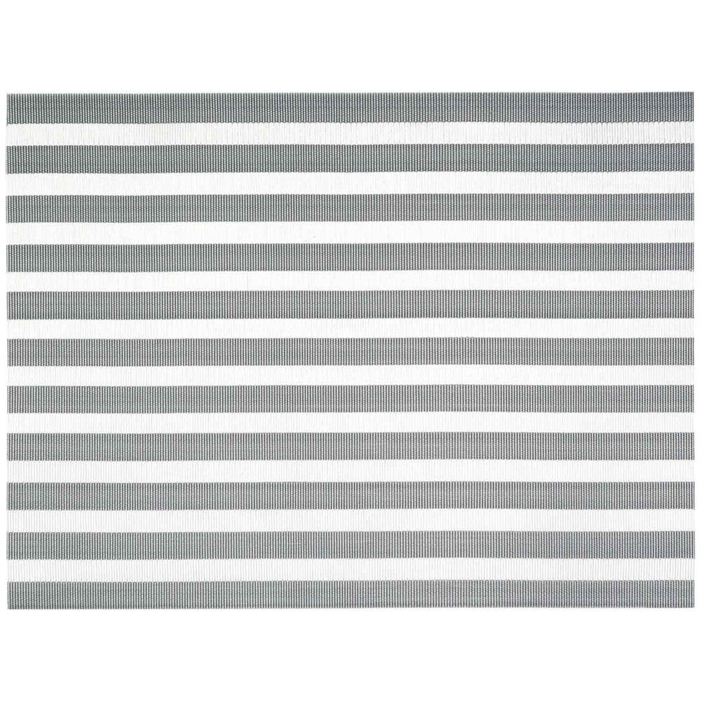 Front of the House XPM111SIV83 Metroweave 16" x 12" Silver Nautical Woven Vinyl Rectangle Placemat - 12/Pack