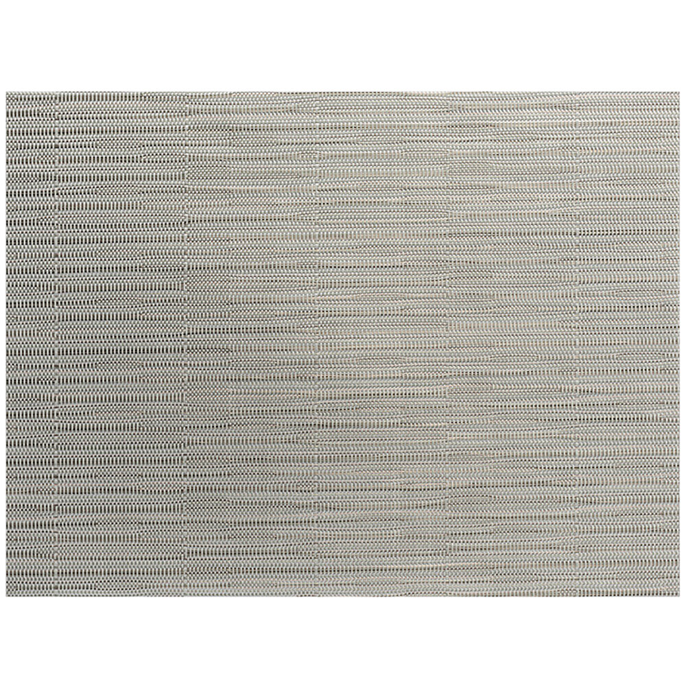 Front of the House XPM120GYV83 Metroweave 16" x 12" Grays Rush Woven Vinyl Rectangle Placemat - 12/Pack