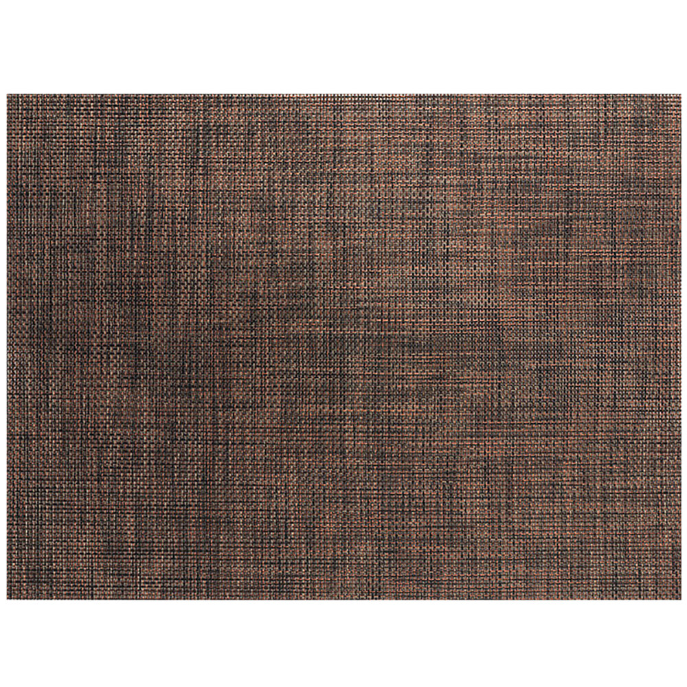 Front of the House XPM124COV83 Metroweave 16" x 12" Rust Mesh Woven Vinyl Rectangle Placemat - 12/Pack