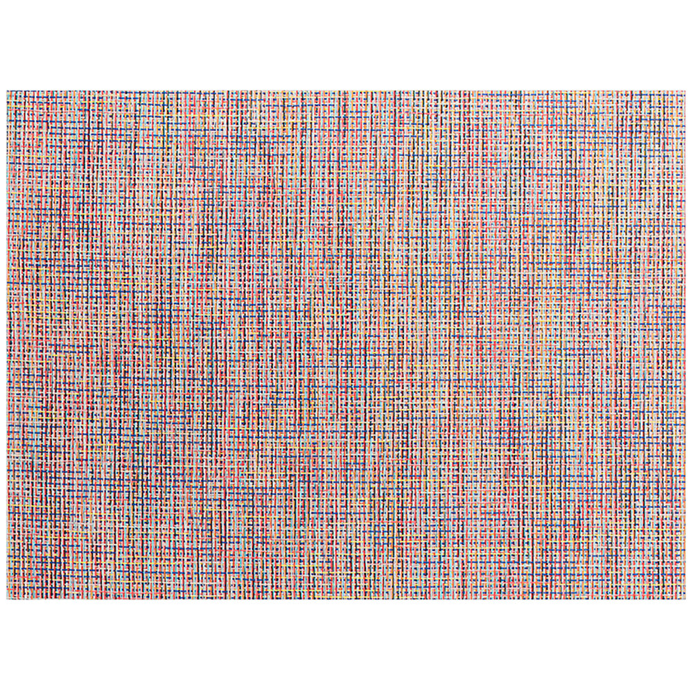 Front of the House XPM126MUV83 Metroweave 16" x 12" Sprinkles Twill Woven Vinyl Rectangle Placemat - 12/Pack