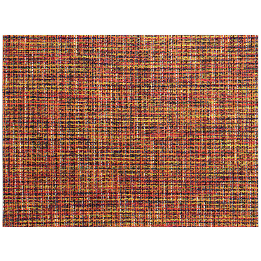 Front of the House XPM127ORV83 Metroweave 16" x 12" Saffron Twill Woven Vinyl Rectangle Placemat - 12/Pack