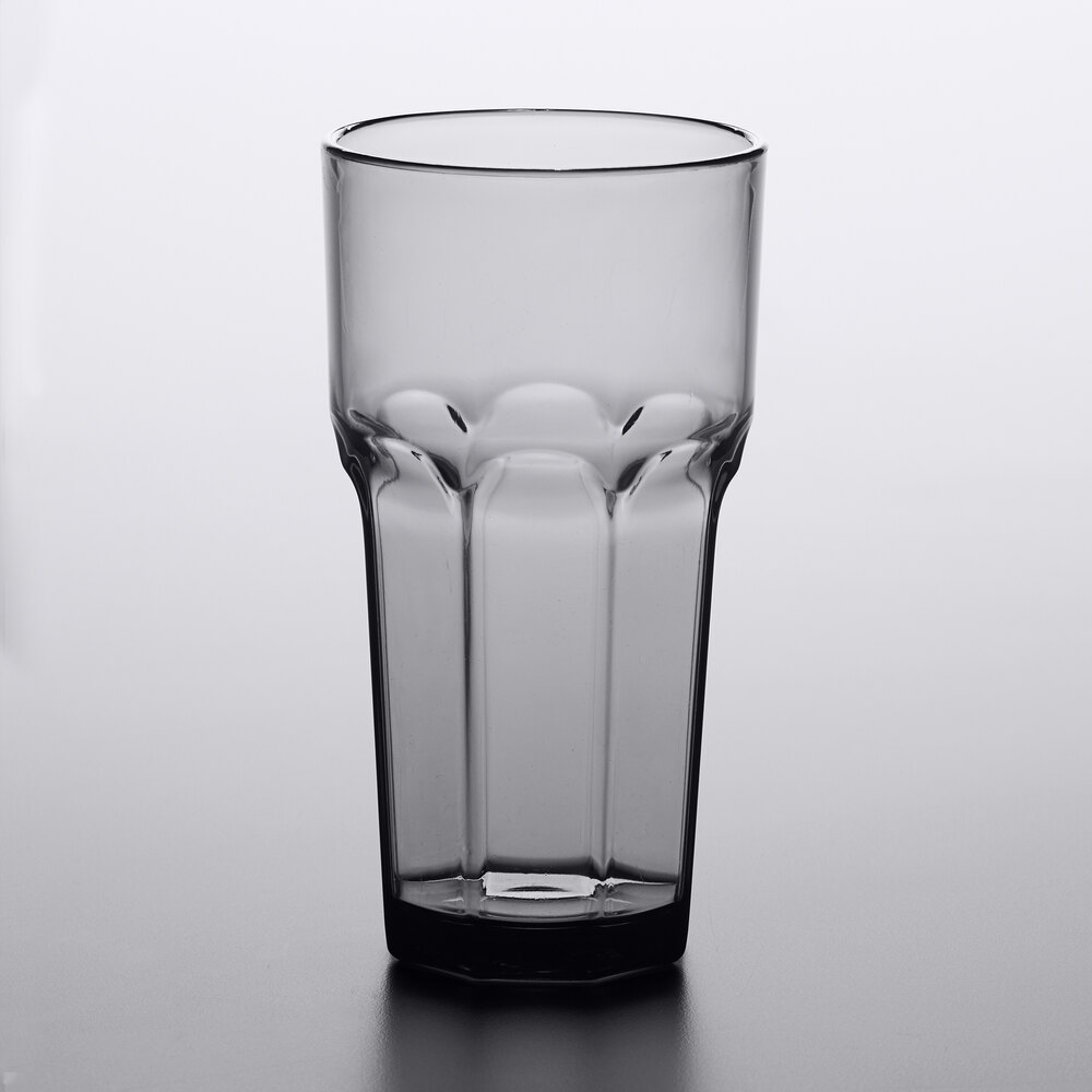 Carlisle 581618 Louis 16 oz. Smoke SAN Plastic Tumbler - 24/Case