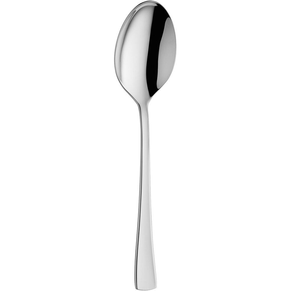 Amefa 182400B000326 Atlantic 7 7/8" 18/10 Stainless Steel Extra Heavy Weight European Tablespoon / Serving Spoon - 12/Pack