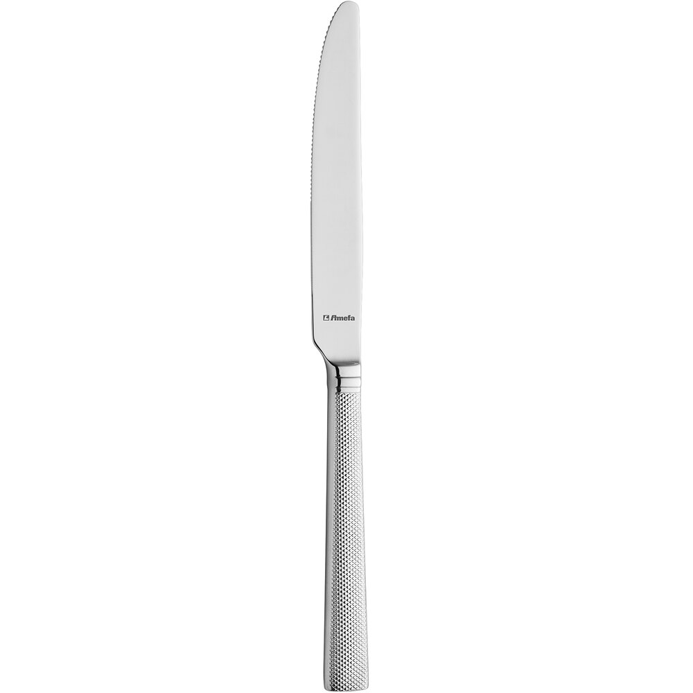 Amefa 801000B000305 Jewel 9 3/8" 18/10 Stainless Steel Extra Heavy Weight Table Knife - 12/Pack