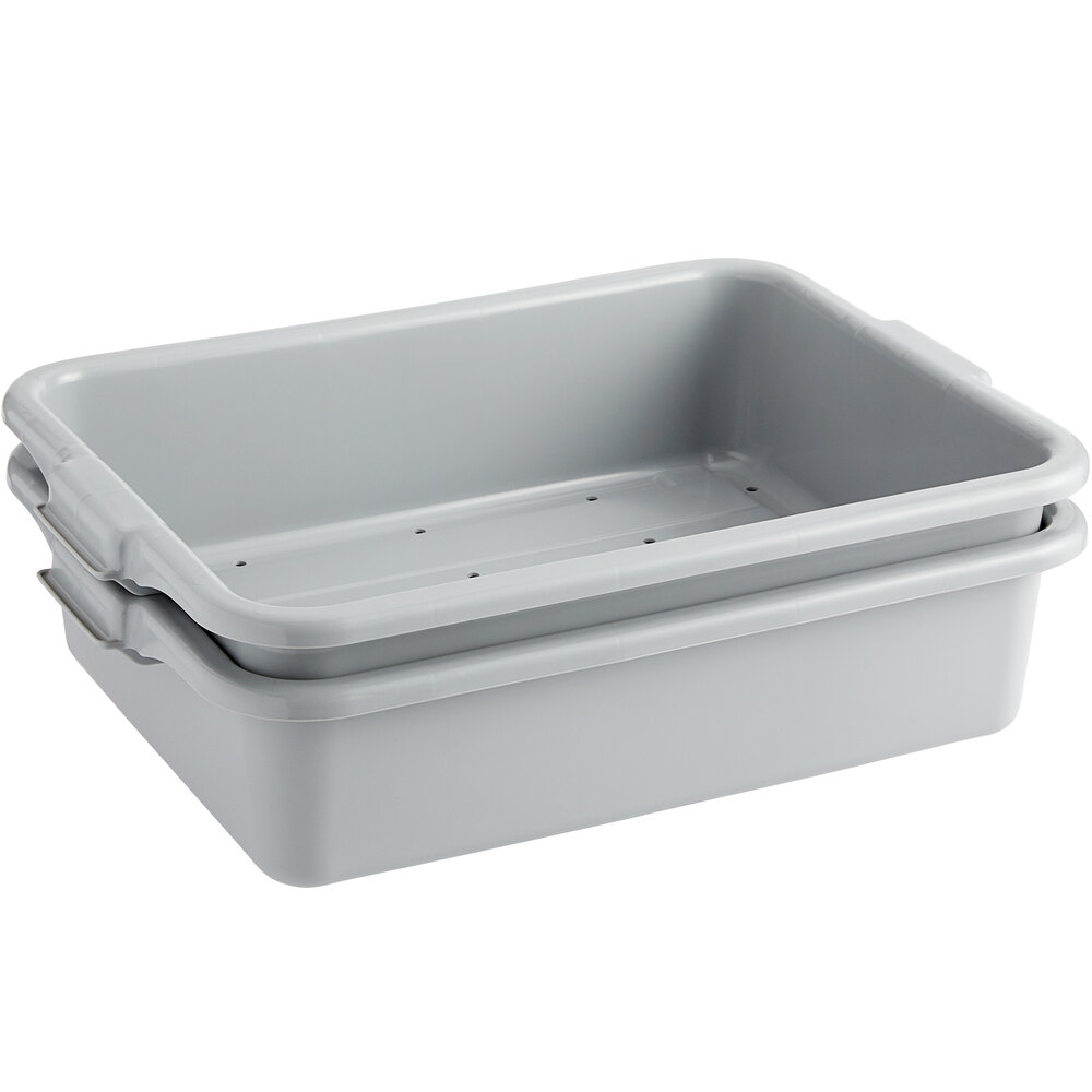 Vollrath 1502-31 Traex® 22" x 15" x 5" Gray High Density Polyethylene Drain Box Set