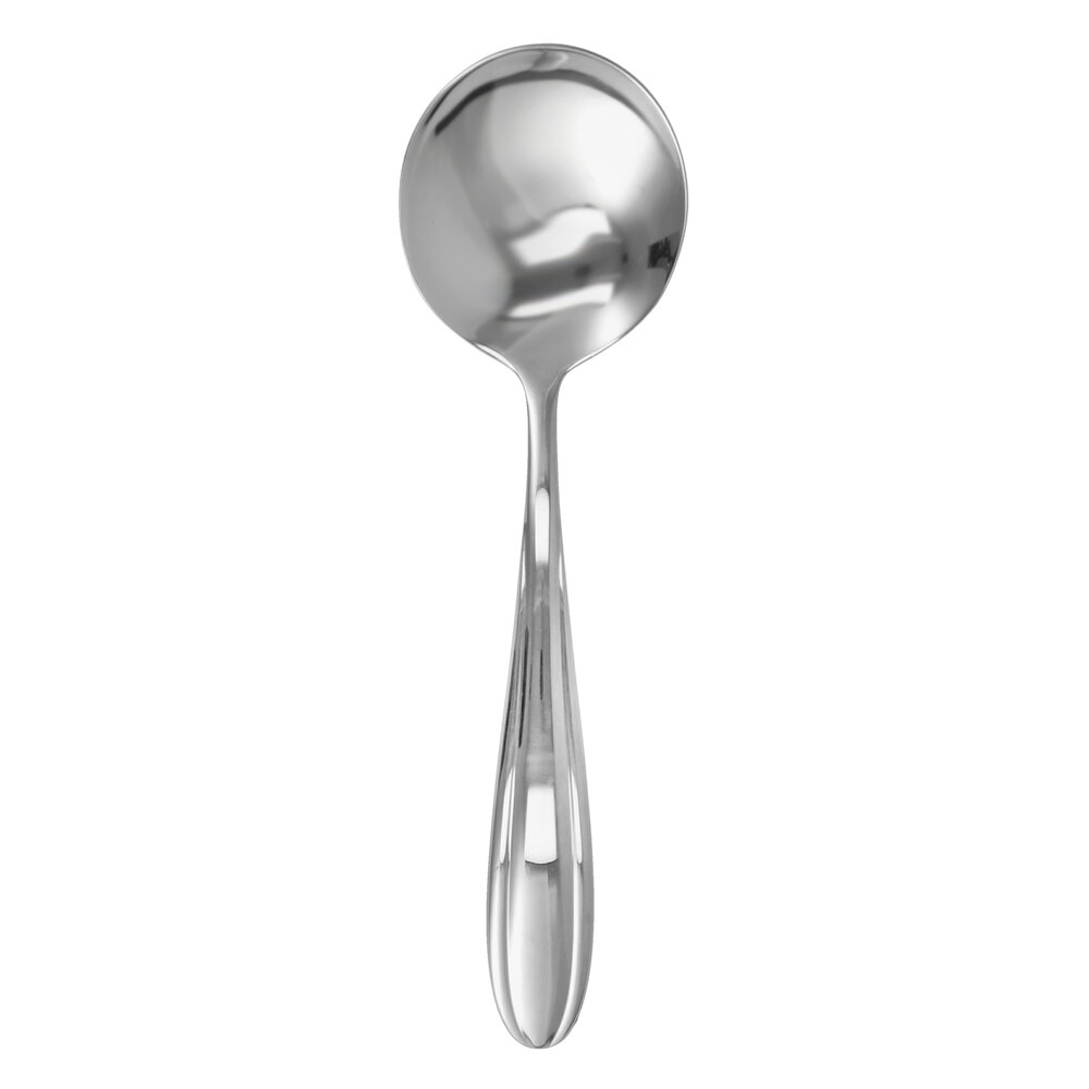 Walco Bellwether from Steelite International WLBLW12 6 3/4" Antimicrobial 18/10 Stainless Steel Extra Heavy Weight Bouillon Spoon - 12/Pack
