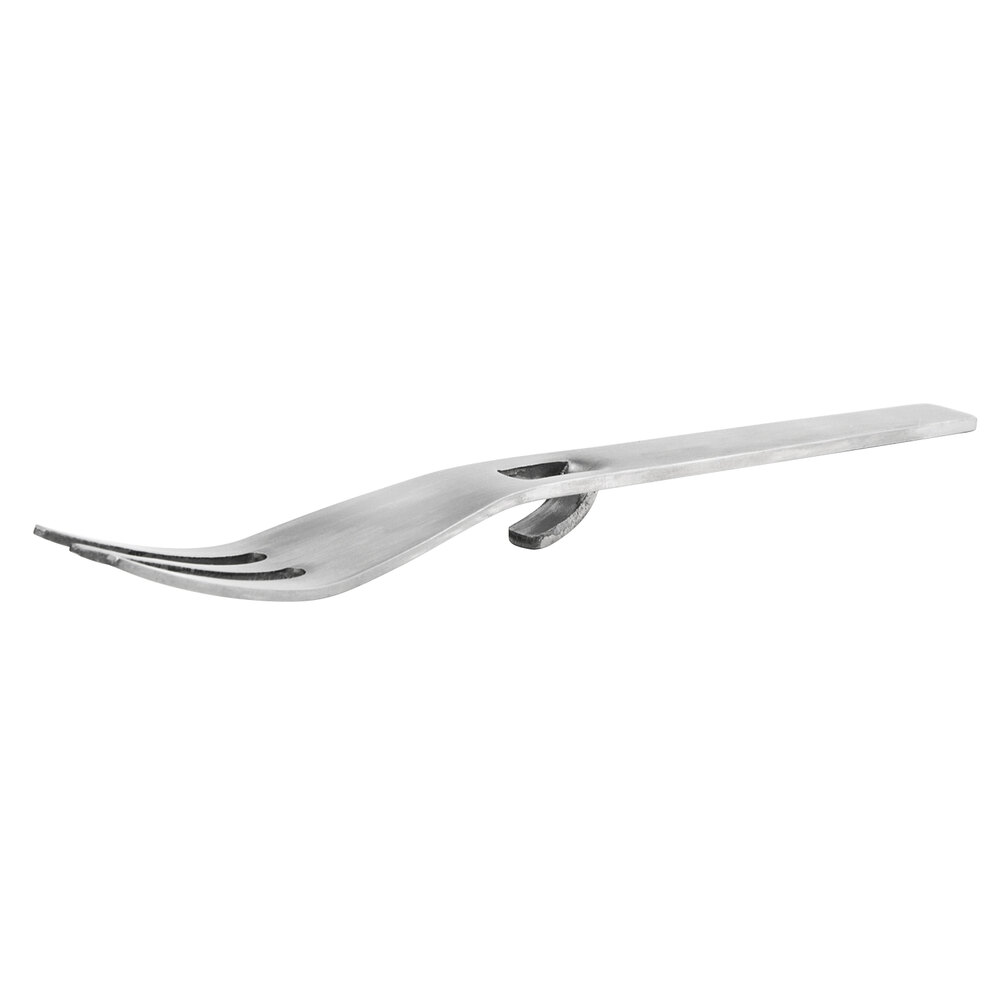 Front of the House FSF015BSS23 5 1/4" 18/10 Stainless Steel Extra Heavy Weight Hanging Taster Fork - 12/Case