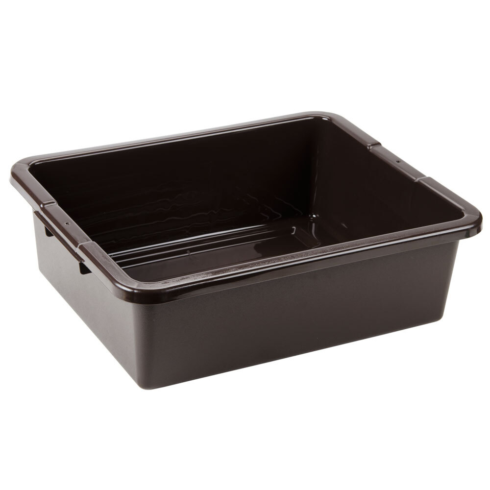 Rubbermaid® FG335192BRN 21" x 17" x 7" Brown High Density Polyethylene Bus Tub