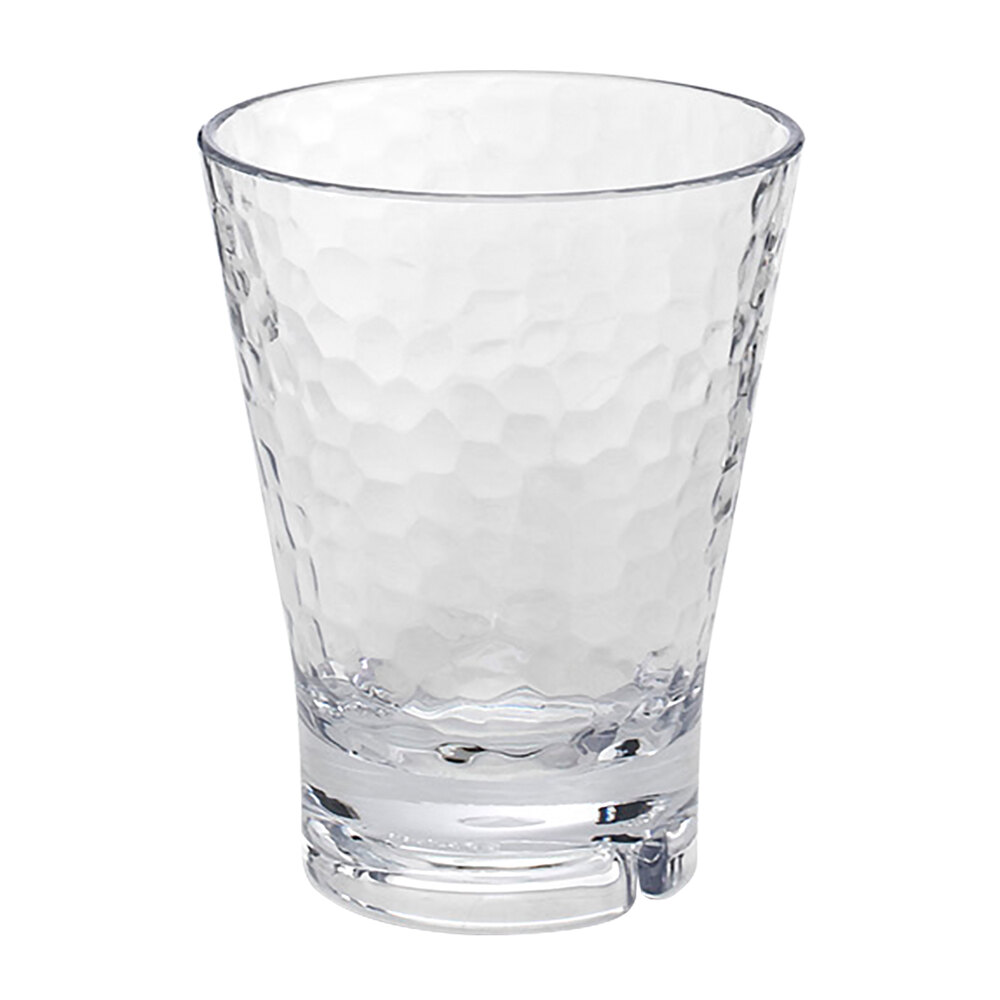 Front of the House ADO006CLT23 Drinkwise 10 oz. Hammered Tritan™ Plastic Rocks / Old Fashioned Glass - 12/Pack