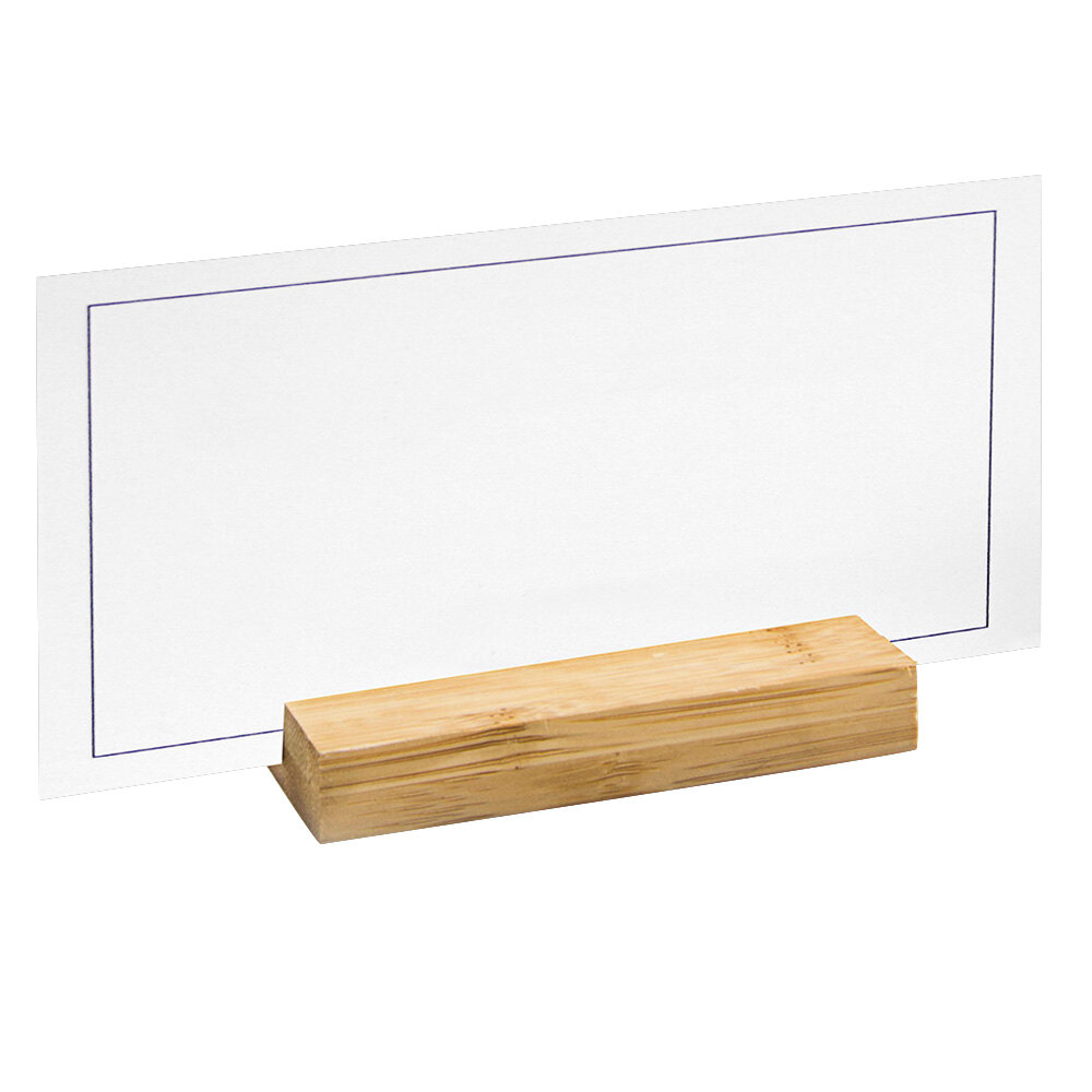 Front of the House BHO073BBB23 3 3/4" x 1 1/2" x 1/2" Bamboo Card Holder