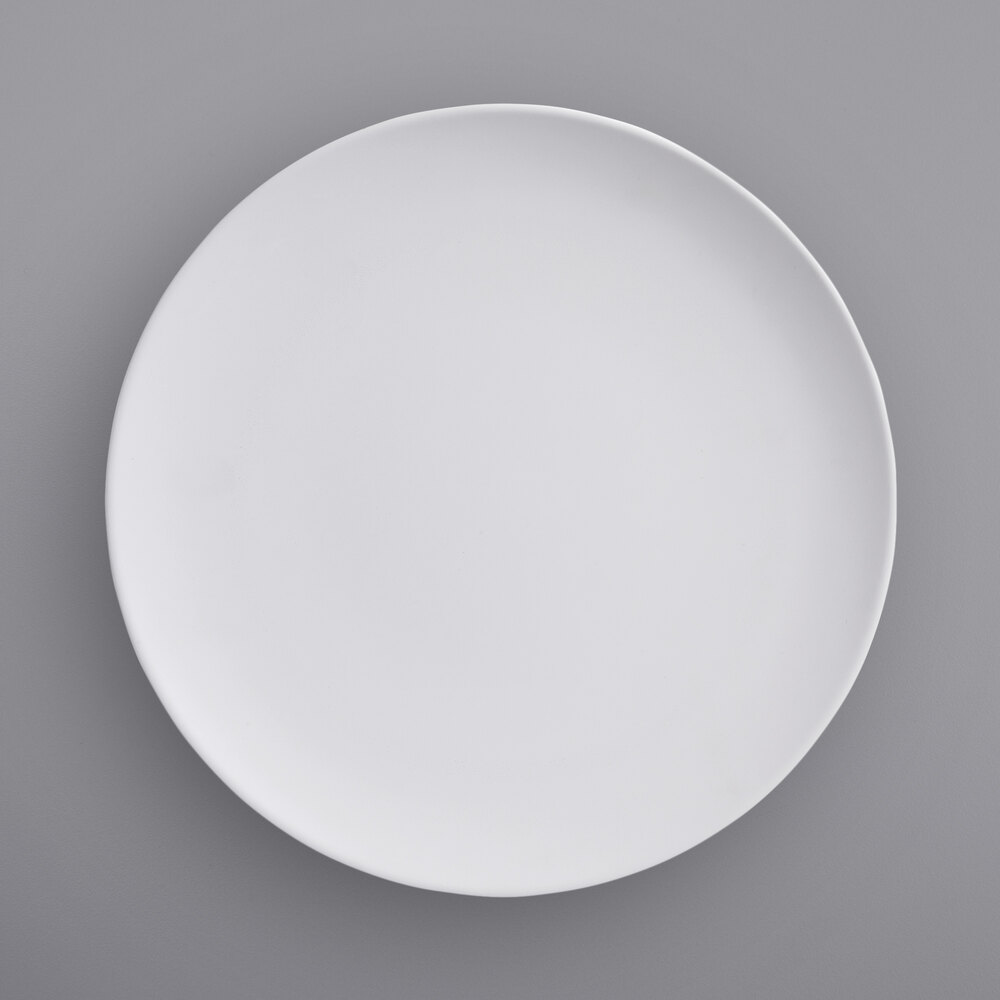 American Metalcraft MCP11WH Mix & Matte 11 1/2" Matte White Round Coupe Melamine Plate