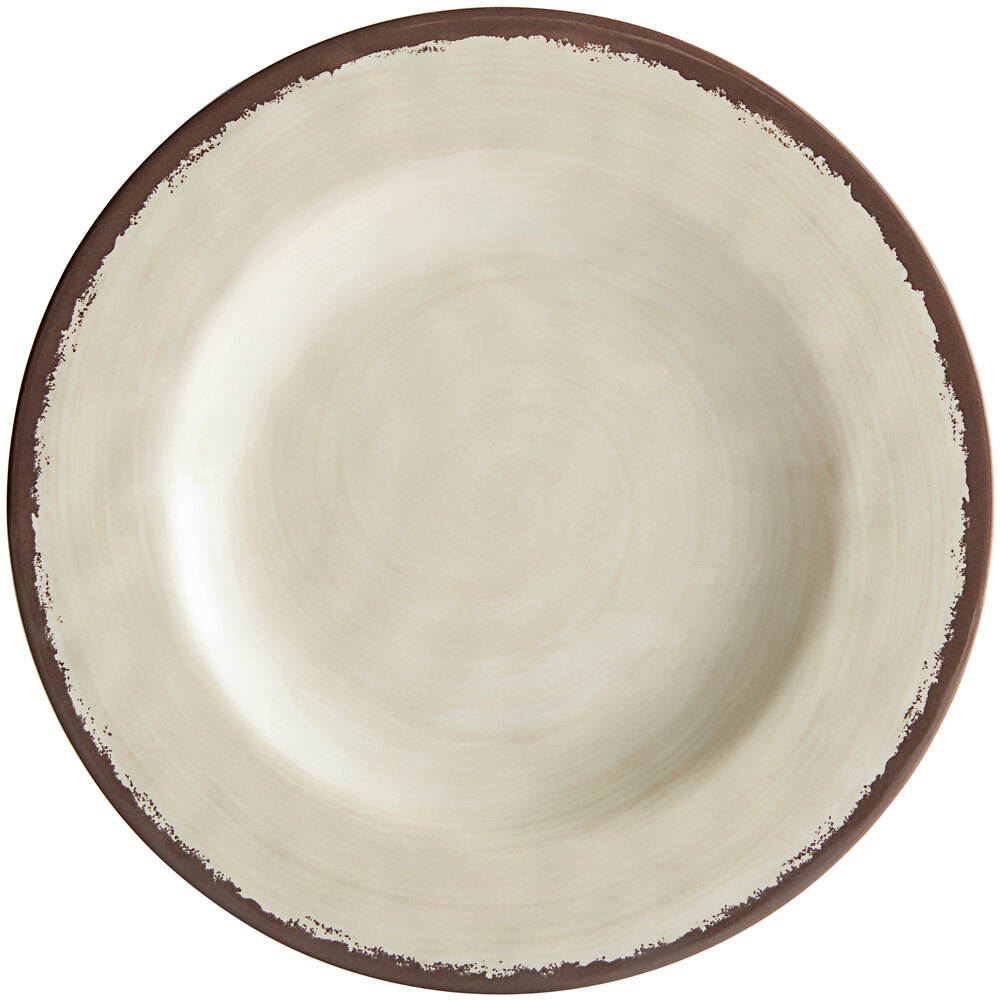 Carlisle 5400253 Mingle 9" Sweet Cream Round Melamine Salad Plate - 12/Case