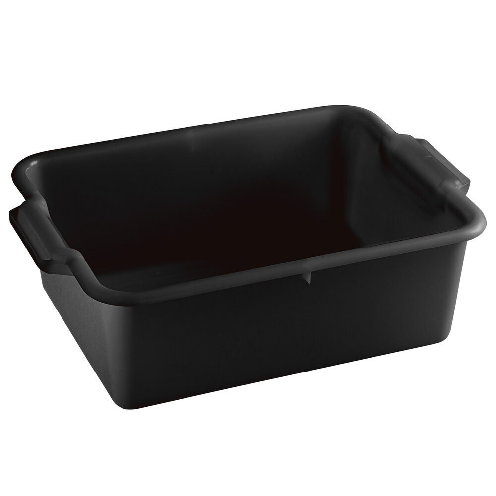 Vollrath 52660 Signature 20" x 15" x 7" Black High Density Polyethylene Bus Tub