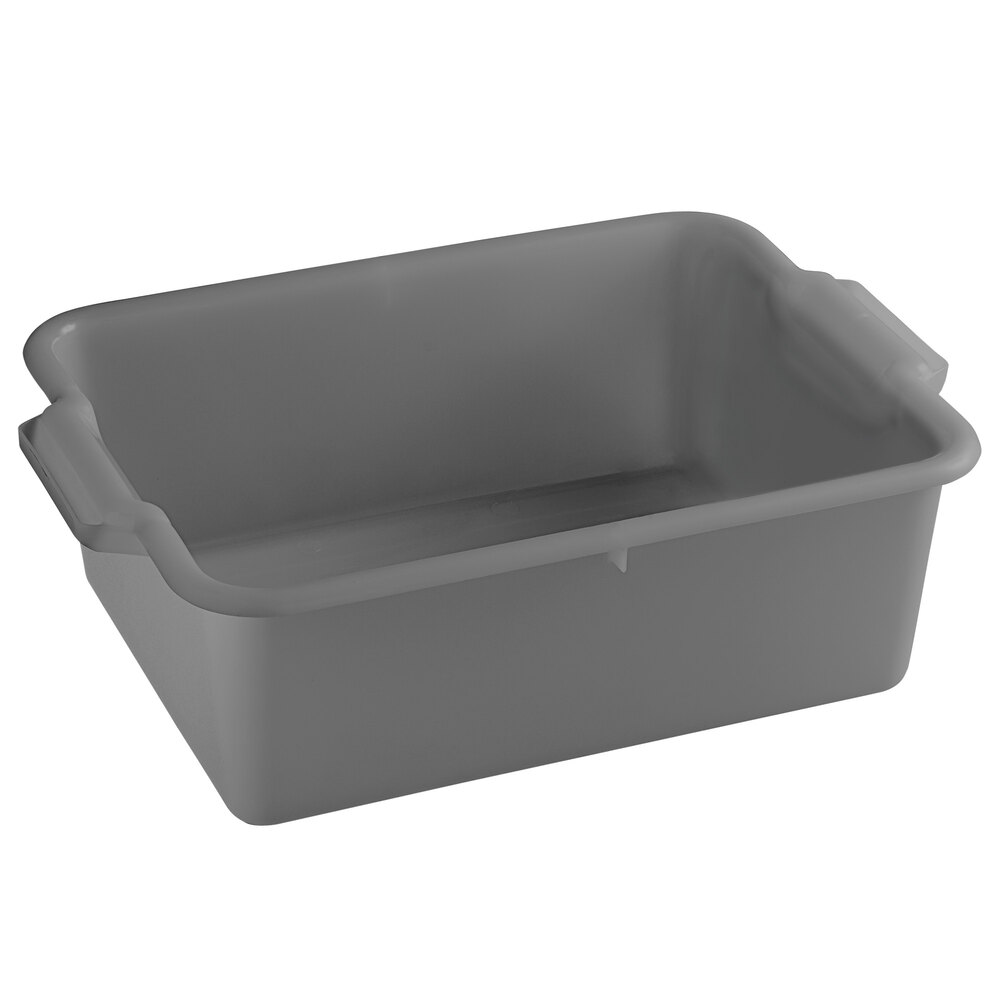 Vollrath 52661 Signature 20" x 15" x 7" Gray High Density Polyethylene Bus Tub
