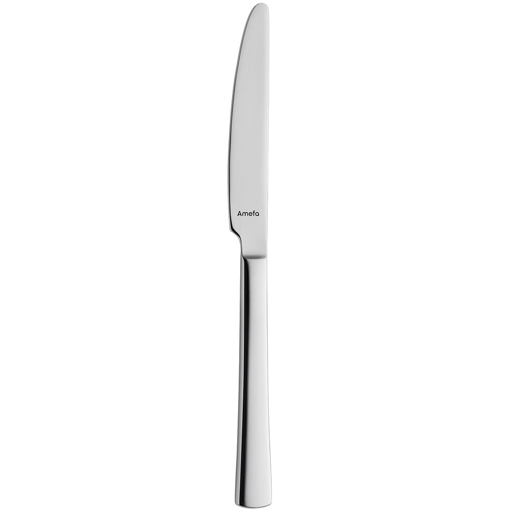 Amefa 182400B000306 Atlantic 8 1/2" 18/10 Stainless Steel Extra Heavy Weight Table Knife - 12/Pack