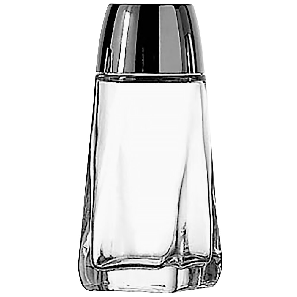 Anchor Hocking 16U 2 oz. Glass Square Base Salt and Pepper Shaker - 24/Case