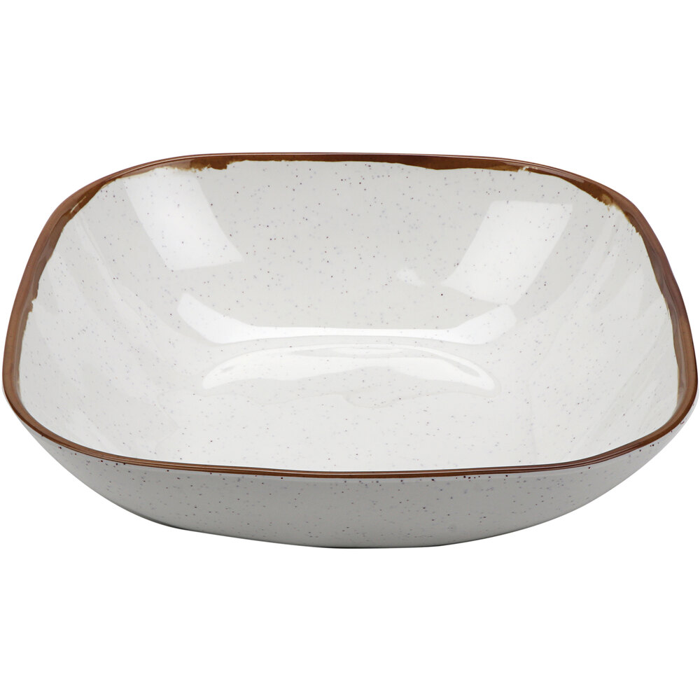 GET SB-182-RM Rustic Mill 5.7 Qt. Glazed Irregular Square Melamine Bowl - 3/Case