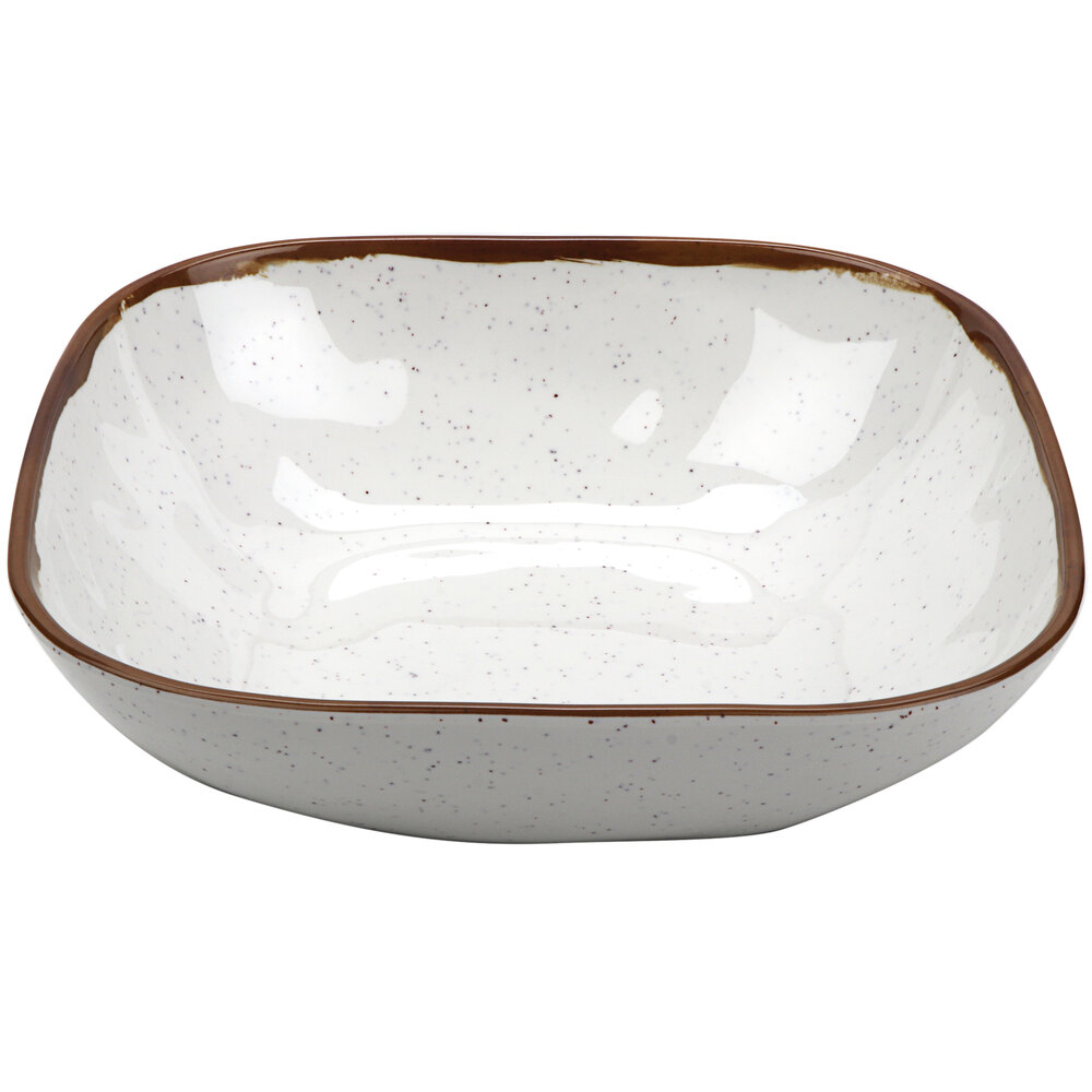 GET SB-80-RM Rustic Mill 2.5 Qt. Glazed Irregular Square Melamine Bowl - 6/Case