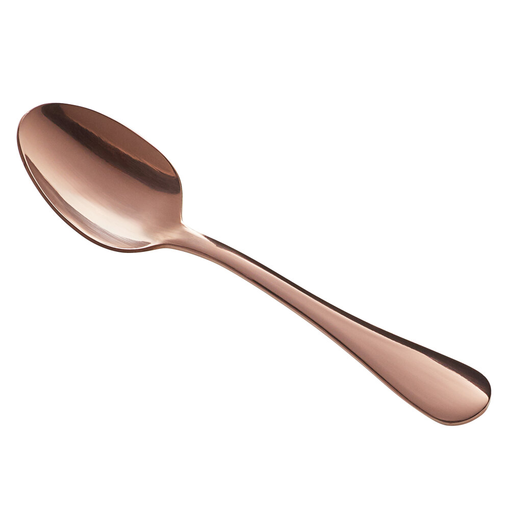 Acopa Vernon Rose Gold 6 1/16" 18/0 Stainless Steel Heavy Weight Teaspoon - 12/Case