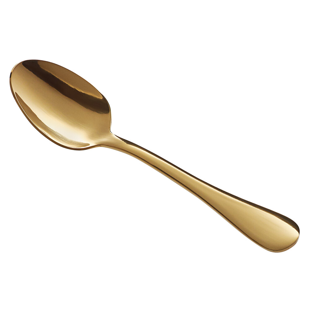 Acopa Vernon Gold 6 1/16" 18/0 Stainless Steel Heavy Weight Teaspoon - 12/Case