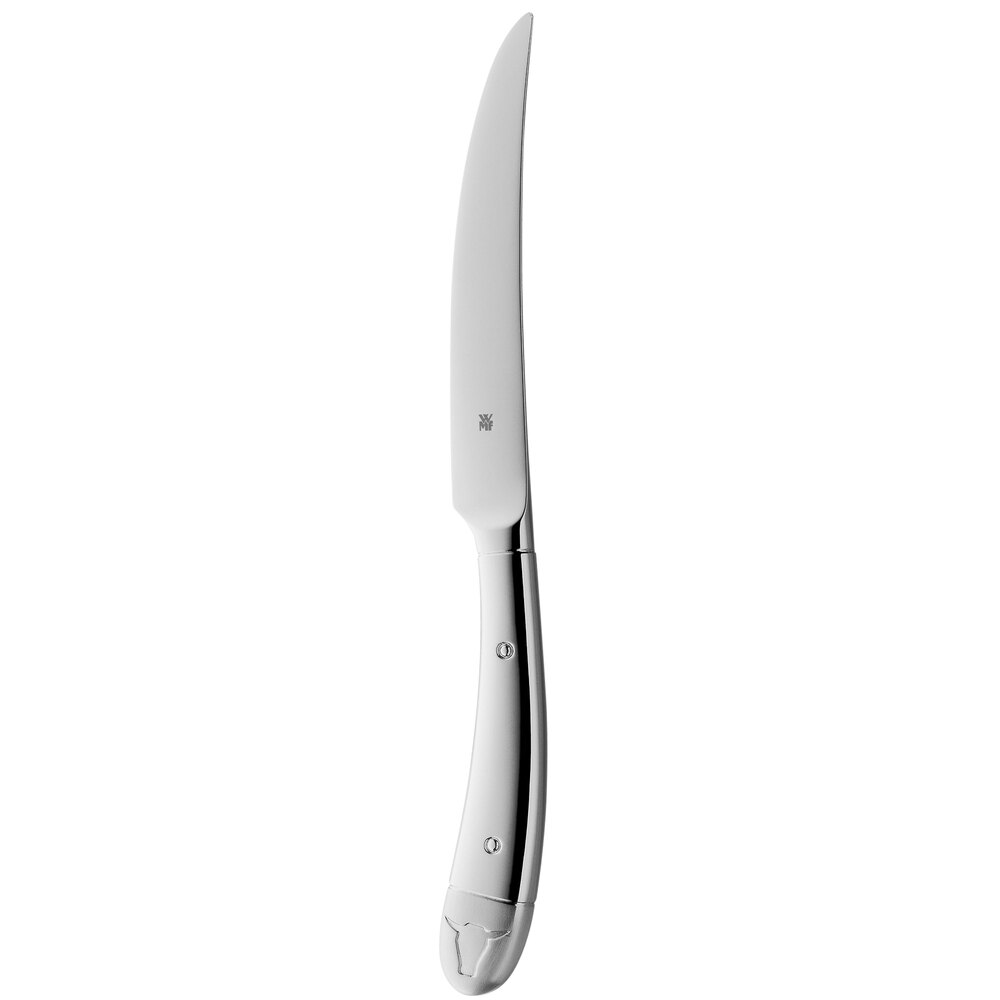 WMF Neutral from BauscherHepp 9" 18/10 Stainless Steel Extra Heavy Weight Steak Knife with Bull's Head Handle