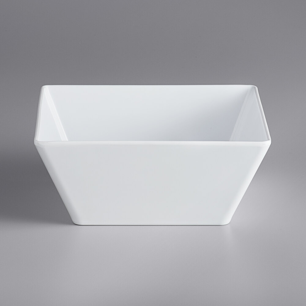 Acopa Rittenhouse 215 oz. Square White Melamine Bowl