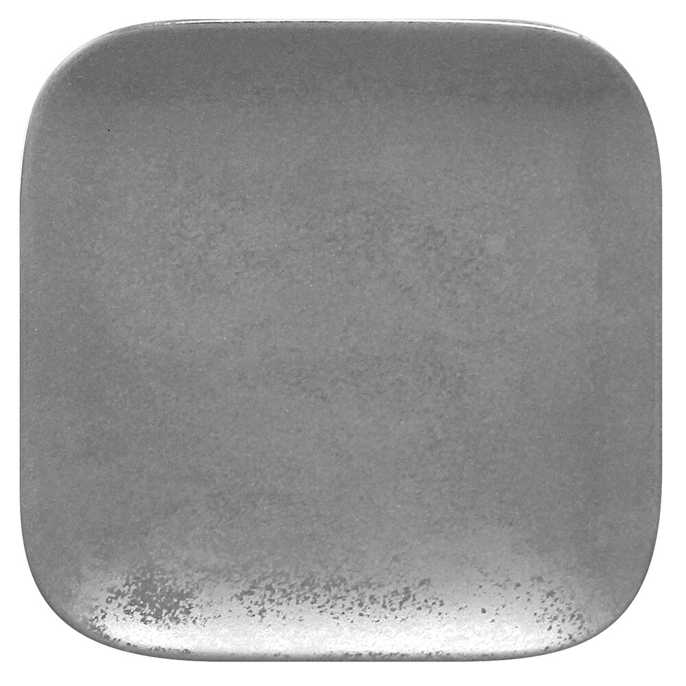 RAK Porcelain SHAUSP15 Shale 5 15/16" Grey Square Coupe Porcelain Plate - 24/Case