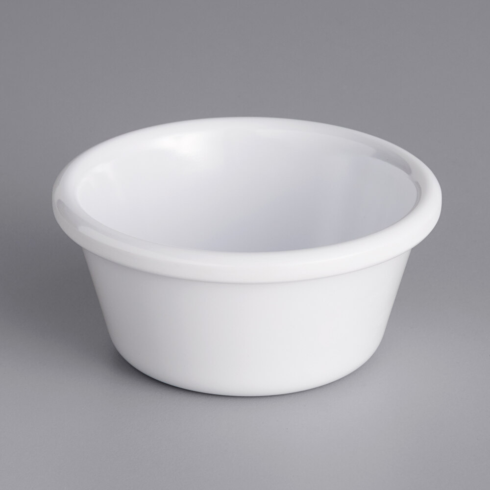 Acopa 6 oz. White Smooth Melamine Ramekin - 12/Case