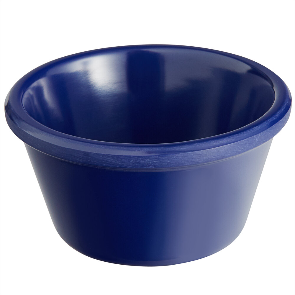 Acopa 4 oz. Blue Smooth Melamine Ramekin - 12/Case