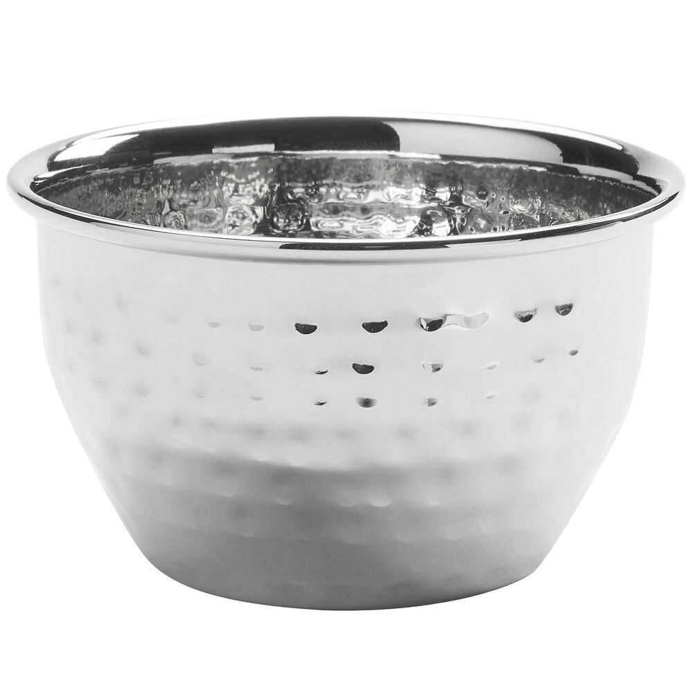 American Metalcraft BH31 8 oz. Stainless Steel Hammered Finish Round Sauce Cup - 12/Case