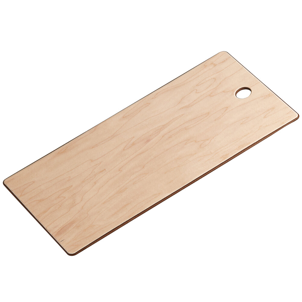 American Metalcraft MBSB17 17" x 9" Rectangular Maple Pressed Wood Serving Board