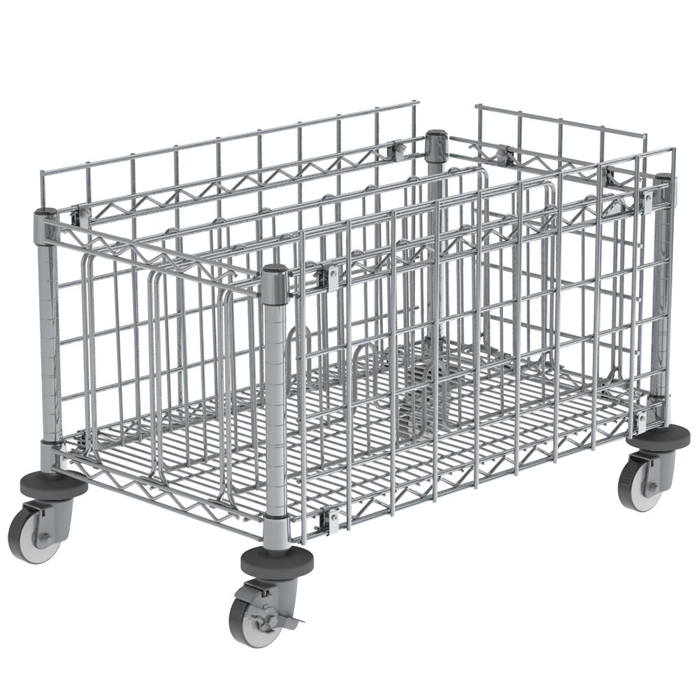 Metro CR1830CSU Wire Undercounter Cup Storage Cart - 32" x 20 1/4" x 20"