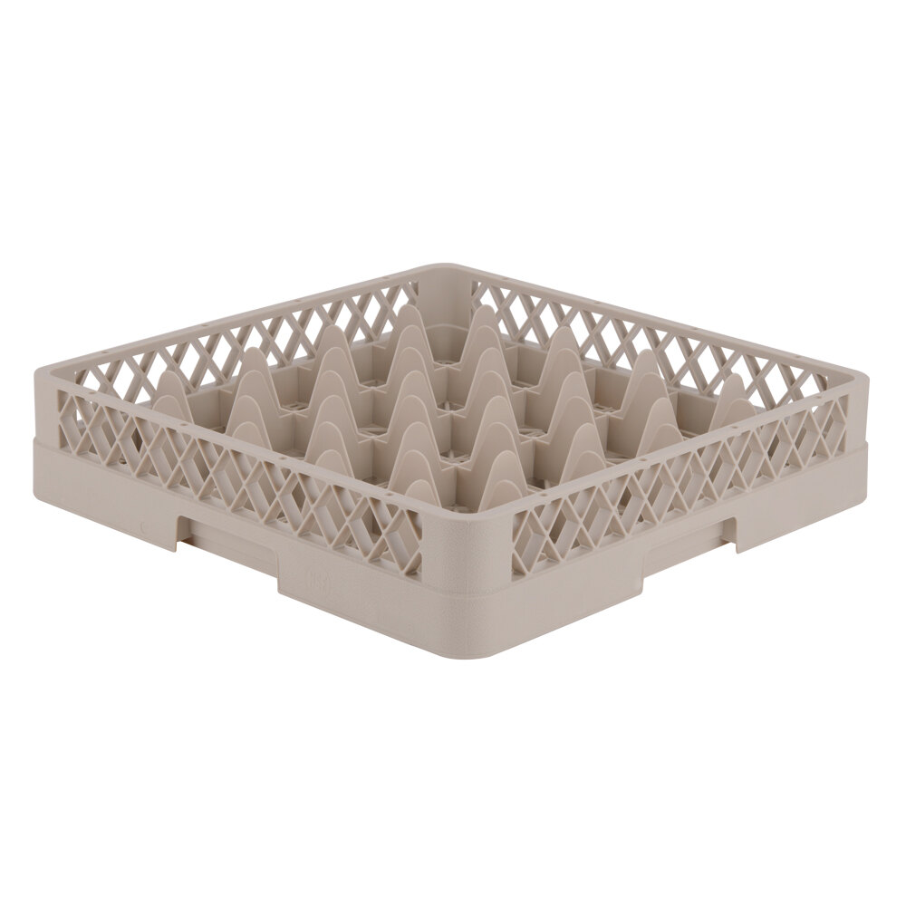 Vollrath TR6 Traex® Full-Size Beige 25-Compartment 3 1/4" Glass Rack