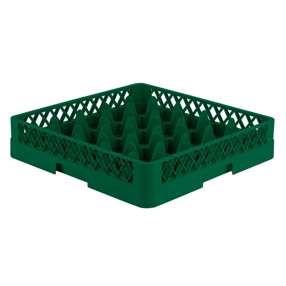 Vollrath TR6 Traex® Full-Size Green 25-Compartment 3 1/4" Glass Rack