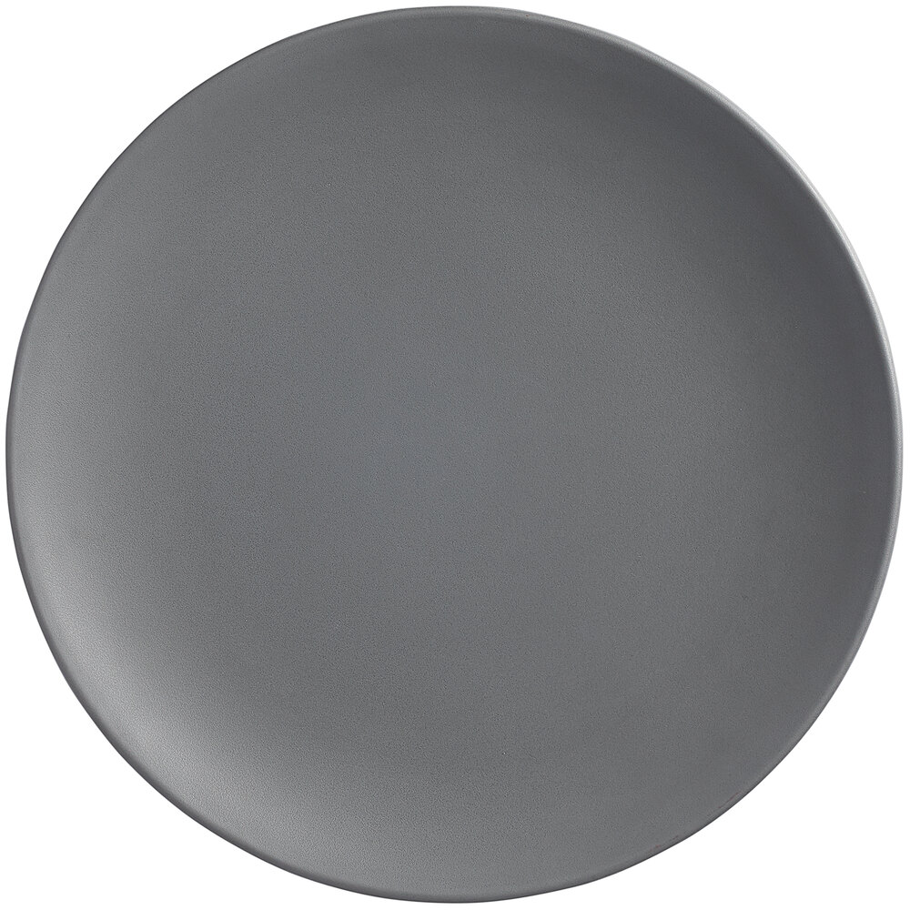 American Metalcraft MCP9GR Mix & Matte 9" Matte Grey Round Coupe Melamine Plate