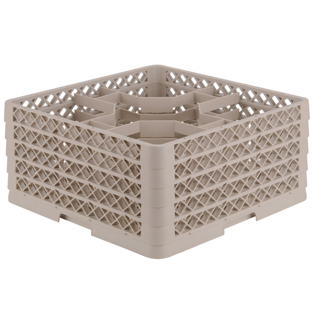 Vollrath TR13HHHH Traex® Rack Max Full-Size Beige 30-Compartment 6 3/4" Glass Rack