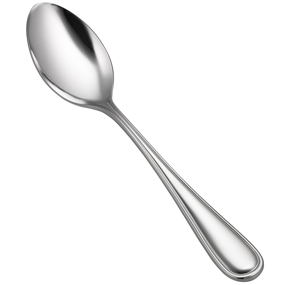 Bon Chef S4603 Ravello 7 1/4" 18/10 Stainless Steel Extra Heavy Weight Oval Soup / Dessert Spoon - 12/Case