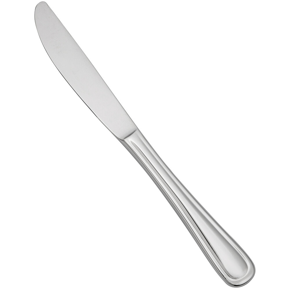 Bon Chef S4617 Ravello 7 3/16" 13/0 Stainless Steel Extra Heavy Weight Solid Handle Butter Knife - 12/Case