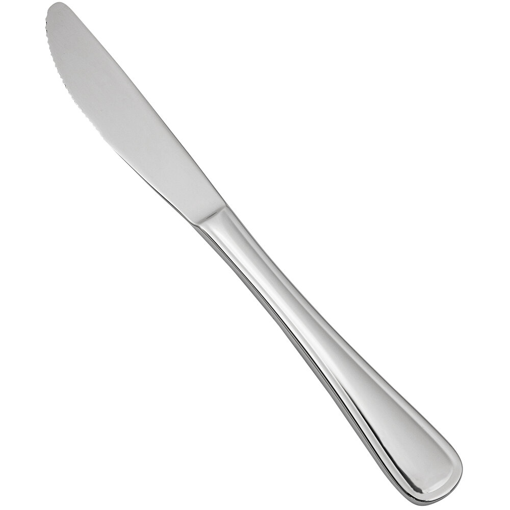 Bon Chef S4618 Ravello 8 1/8" 13/0 Stainless Steel Extra Heavy Weight Solid Handle Dessert Knife - 12/Case