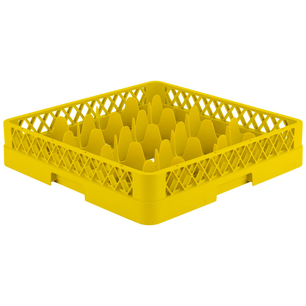 Vollrath TR18 Traex® Rack Max Full-Size Yellow 12-Compartment 3 1/4" Glass Rack