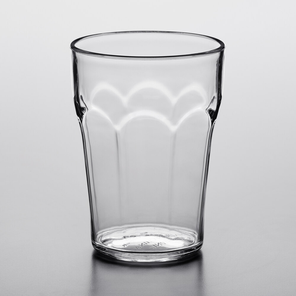 Choice 9 oz. Clear Plastic Paneled Tumbler - 12/Pack
