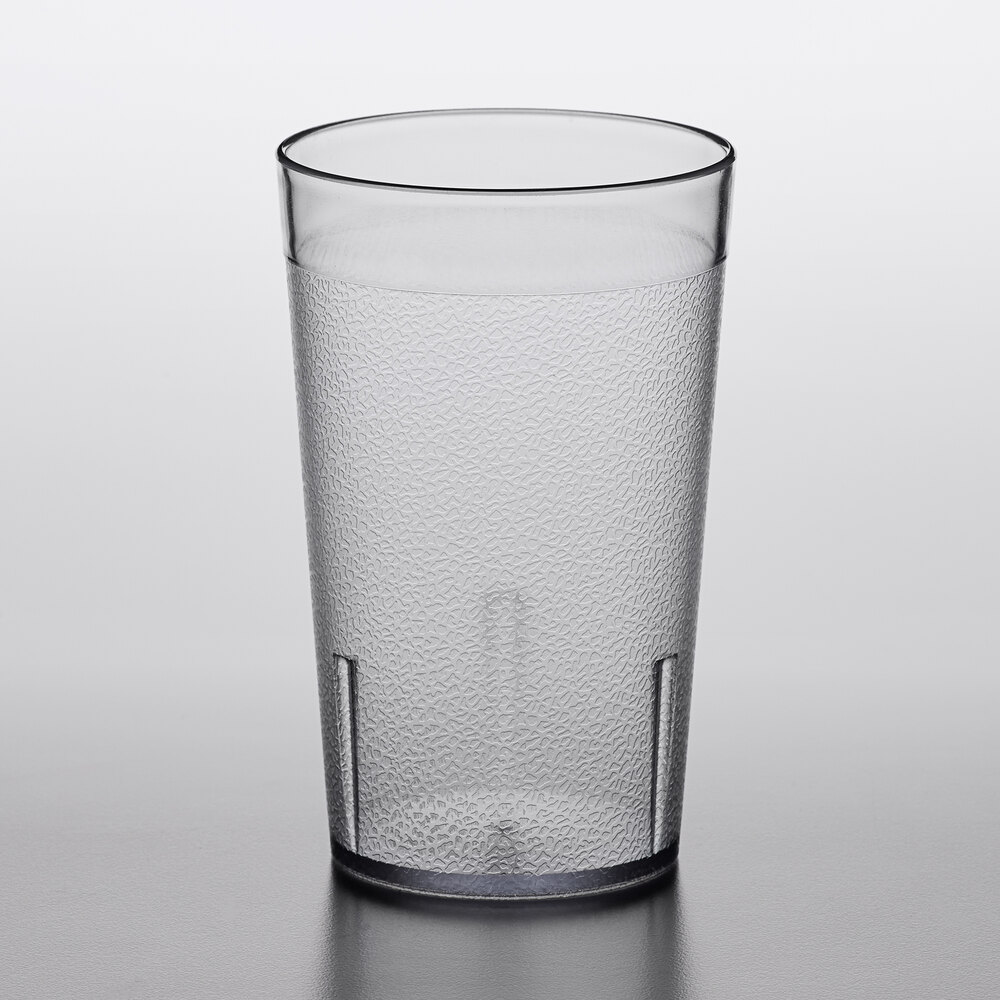Choice 9 oz. Clear Plastic Pebbled Tumbler - 12/Pack