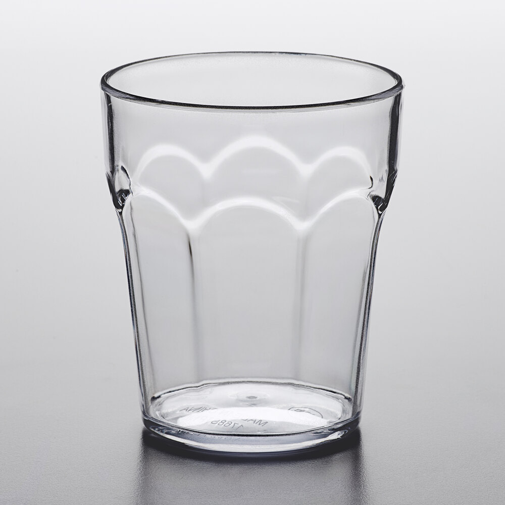 Choice 8 oz. Clear Plastic Paneled Tumbler - 12/Pack
