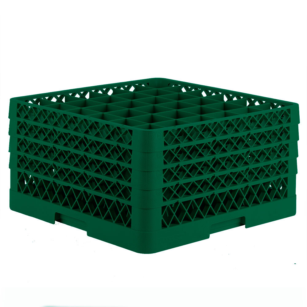 Vollrath TR7CCCC Traex® Full-Size Green 36-Compartment 9 7/16" Glass Rack