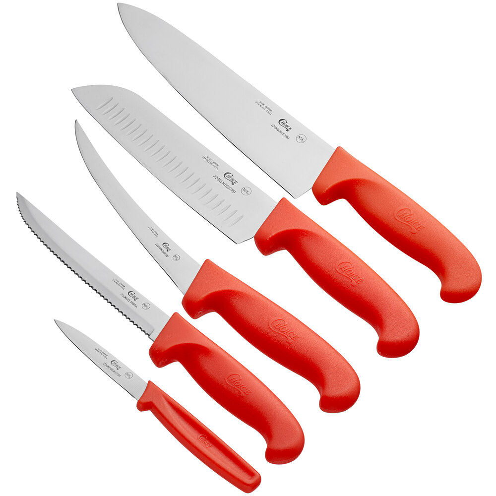 Choice 5-Piece Knife Set with Red Handles
