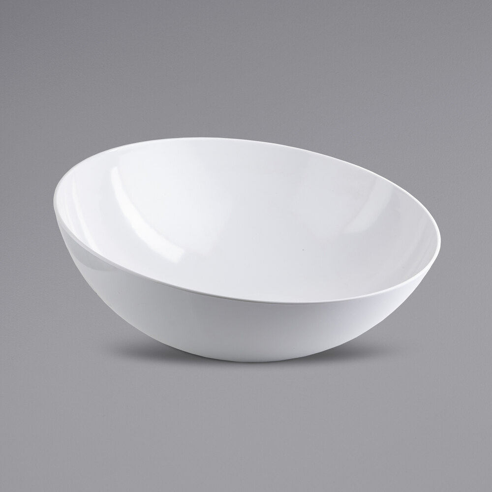 Tablecraft 10186W Sierra Grande 20 Qt. White Round Melamine Serving Bowl