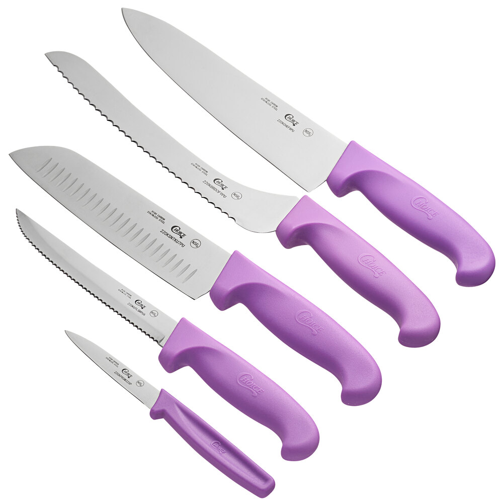 Choice 5-Piece Knife Set with Purple Handles