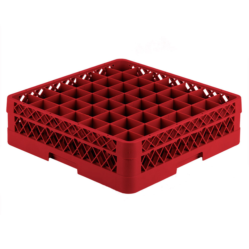Vollrath TR9E Traex® Full-Size Red 49-Compartment 4 13/16" Glass Rack