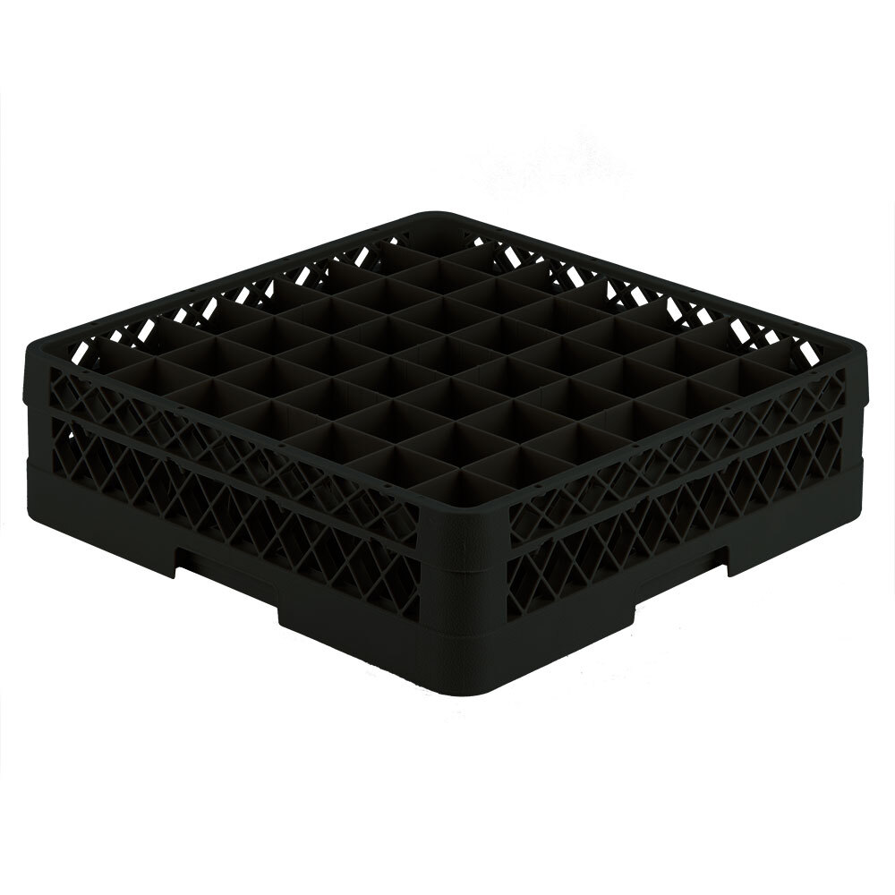 Vollrath TR9E Traex® Full-Size Black 49-Compartment 4 13/16" Glass Rack